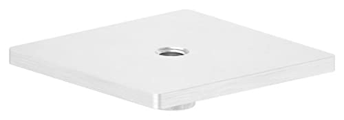 FeNau - V4A Flachkappe für Quadratrohr Platte, 60 x 60mm, Stärke: 4mm, mit Innengewinde M8, flach, zum Aufschweißen, V4A - für Innen- & Außenbereich von Fenau