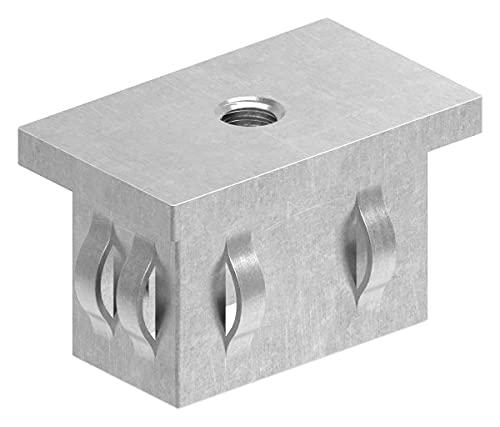 Fenau | Stahlstopfen flach | mit M8 | für Rohr 50x30x2,0-3,0 mm | Stahl S235JR, roh von Fenau