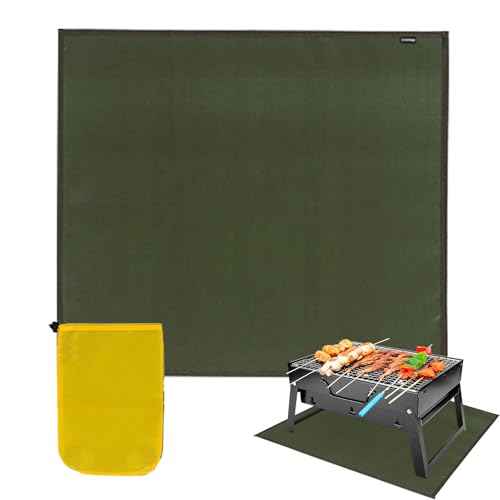 Fenayuu Feuerfeste Grillmatte - Feuerfeste Grillmatte Unter Feuerstelle - Wiederverwendbare Bodenabdeckung Für Rasen Gras Picknick Angeln Campingkocher Zubehör Fenayuu Feuerfeste Grillmatte - Feuerfeste Grillmatte Unter Feuerstelle - Wiederverwendbare Bodenabdeckung Für Rasen Gras Picknick Angeln Campingkocher Zubehör von Fenayuu