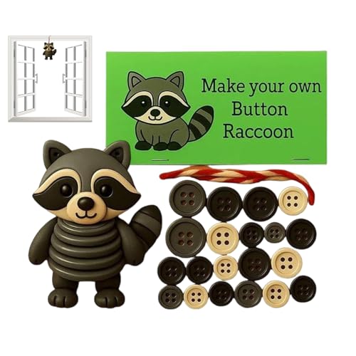 Fenayuu Hochlandrind DIYs Knopfe Weihnachtsschmuck Sets, Sets Lustig Hängenden Highlands Cows Knöpfens Weihnachtsbaum Für Fenster Tür Büro Kränze Deko von Fenayuu