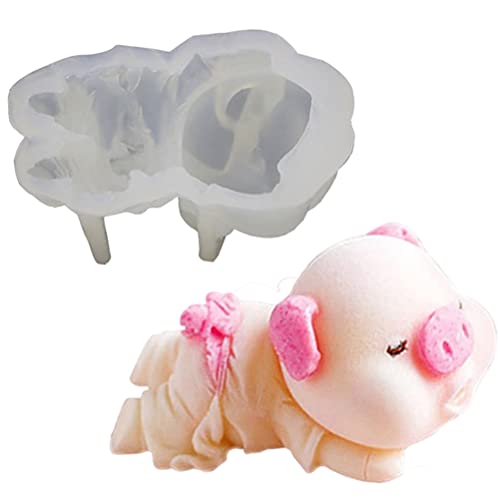 3D-Silikonform mit Schweine-Motiv, handgefertigt, für Cupcakes, Kuchen, Pudding, Schokolade von Fencelly