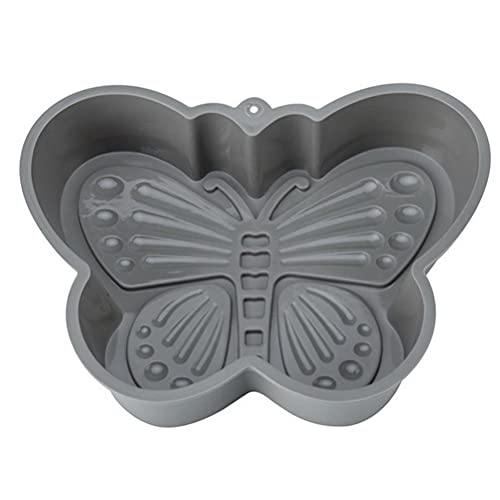 Fencelly 3D-Schmetterlings-Kuchenform, 15,2 x 15,2 x 4 cm, antihaftbeschichtet, Silikon, BPA-frei, Kuchenformen zum Backen von Muffins, Brot, Käsekuchen von Fencelly