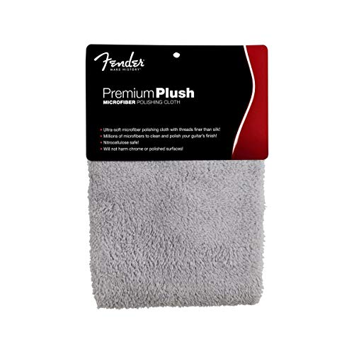 Fender 099-0525-000 Premium Plush Microfiber Polishing Cloth, Gray von Fender