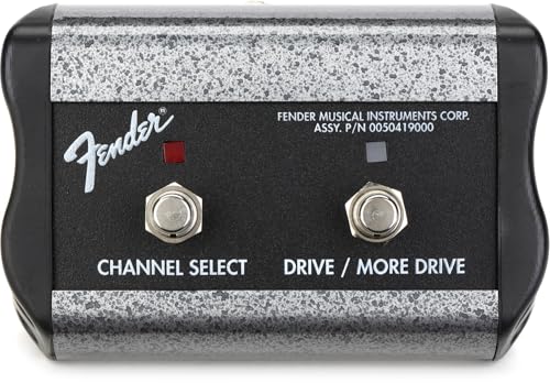 Fender-Fußschalter mit 2 Tasten und 3 Funktionen: Kanal/Gain/Mehr Gain mit 1/4-Zoll-Buchse von Fender