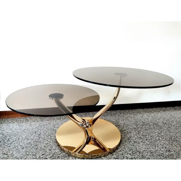 Helios Couchtisch aus Rauchglas, gehärtet, Fendi von Fendi