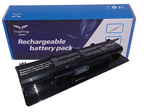 FengWings 11.1V 5200mAh Laptop Akku A32-N56 Hohe Kapazität 5200mAh für ASUS N46 N56 N76 R401B R501VB R701VB G56JK G56JR von FengWings