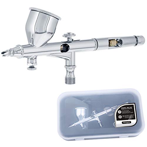 Fengda Hochpräzise Detailkontrolle FE-180/BD-180 Schwerkraft-Airbrush mit doppelter Wirkung, 0,2-mm-Spitze, 9-ml-Trichterflüssigkeitsbecher, Luftregelventil von Fengda