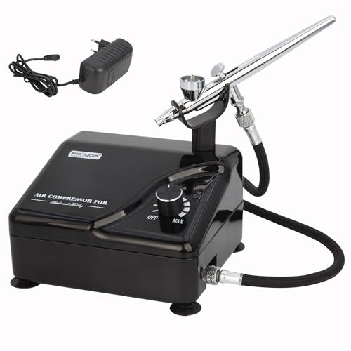 Fengda Profi Airbrush Set mit intelligentem Kompressor FD-207K für Tätowierungen, Modelle, Kuchendekoration, Automobilgrafiken usw von Fengda