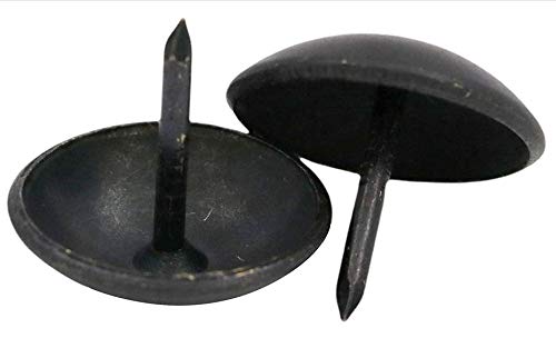 Fenggtonqii 80 runde Nägel mit großem Kopf, 19 mm Durchmesser, Farbe schwarz, patiniert von Fenggtonqii
