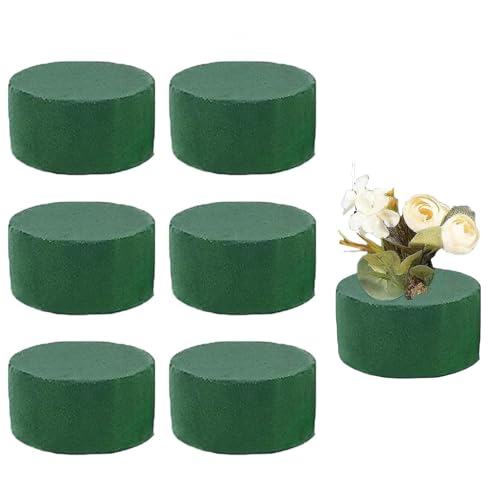 Fenglin-joy Blumensteckschaum, 6 Stück 8 x 4 cm Runde Blumensteckschaum Grün Steckmasse für Frischblumen Steckschaum für Blumen Arrangement Hochzeit, Urlaub, Party Dekoration Fenglin-joy Blumensteckschaum, 6 Stück 8 x 4 cm Runde Blumensteckschaum Grün Steckmasse für Frischblumen Steckschaum für Blumen Arrangement Hochzeit, Urlaub, Party Dekoration von Fenglin-joy