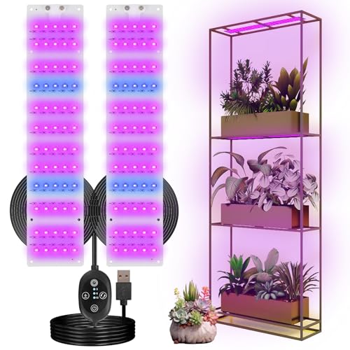 FenglinWisdom Pflanzenlampe LED Vollspektrum,USB led grow lampe,Wasserdicht Grow Light mit 3/6/12H Zeitschaltuhr, for Indoor Plants Seeding Veg Flower Growing Lamp von FenglinWisdom