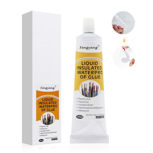 Fengyang® FlüSsiger Isolierklebstoff Set, Dichtungsmittel für die Reparatur von Leiterplatten, Wasserdicht und Schnell Trocknend, Geeignet FüR Alle Arten Von Leitungen Und ElektrogeräTen (White) von Fengyang