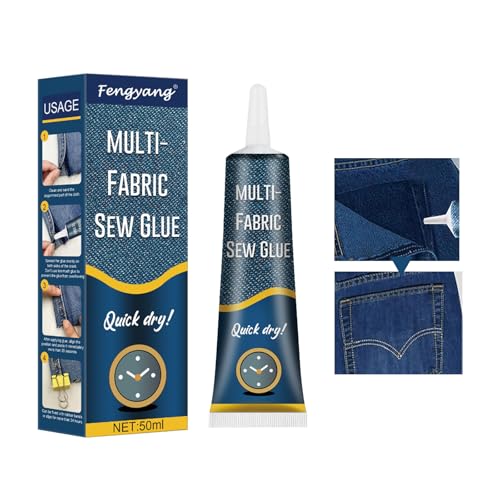 Fengyang® Textilkleber, Klebstoff Zum Flicken Von Stoffen, Textilkleber Extra Stark, Permanenter Transparenter Waschbarer Textilkleber von Fengyang