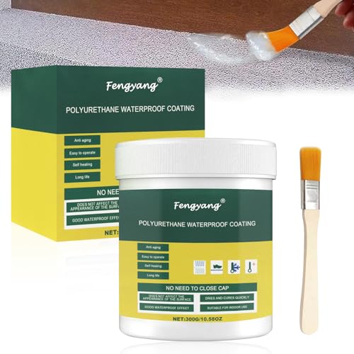 Fengyang® Wasserdichtes Dichtmittel, Dichtungsmasse Wasserdicht, Transparenter Wasserdichter Beschichtungsmittel, Flüssigkunststoff Transparent, Waterproof Coating(300ml) (green) von Fengyang