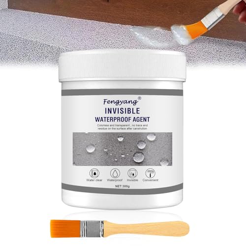 Fengyang® Wasserdichtes Dichtmittel, Dichtungsmasse Wasserdicht, Transparenter Wasserdichter Beschichtungsmittel, Flüssigkunststoff Transparent, Waterproof Coating(300ml) (white) von Fengyang