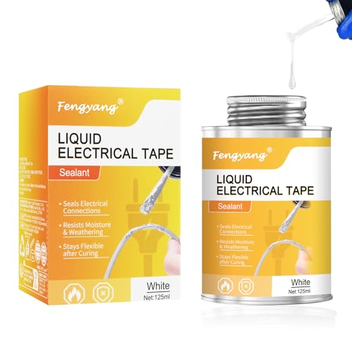 Fengyang® Liquid Electrical Tape, Flüssiggummi, Liquid Insulating Rubber, Flüssiggummi Schwarz, Flüssiges Isolierband, Flüssiger Gummi, Flüssiger Isolierkleber, Liquid Insulating Rubber (Weiß) von Fengyang
