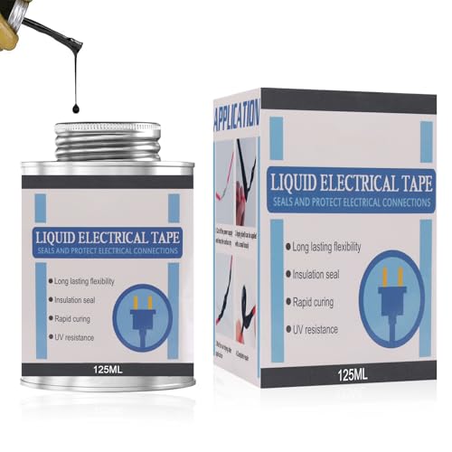 Fengyang® Flüssiggummi, Flüssiggummi Schwarz, Flüssiges Isolierband, Flüssiger Gummi, Flüssigkeit Isolieren Isolierband, Wasserdichtes Dichtmittel, für die Reparatur elektrischer Datenkabel (Black) von Fengyang