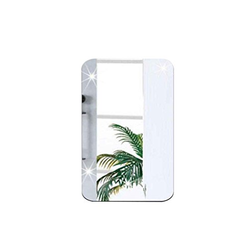 Fengyuanhong Spiegel Wandaufkleber Oval Self Adhesive rechteckig Schlafzimmer Shop Kunst-Dekor-Mirrored Dekorative Decals Poster Paster von Fengyuanhong