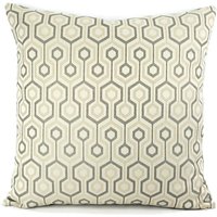 Pindler Tillman in Mondstein Kissenhülle - 50 X cm Silber Creme Hex Muster Kissenbezug von FeniasHomeDecor