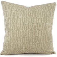 Tan Hex Maze Muster Kissenbezug - 50 X cm Creme Und Braun Hexagon von FeniasHomeDecor