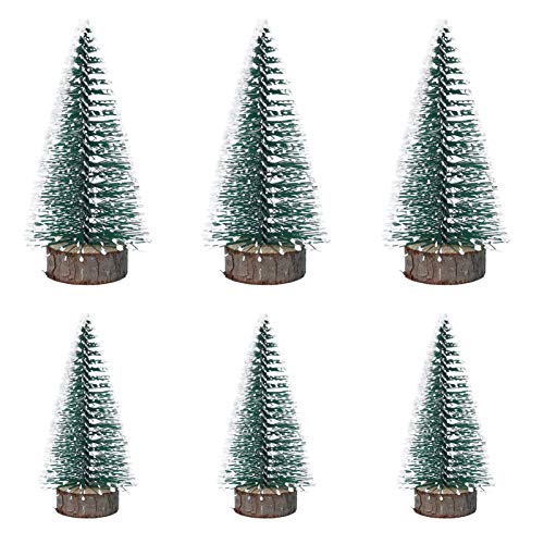 FENICAL Mini Weihnachtsbaum Künstlicher Weihnachtsbaum Christbaum Grün Tannenbaum künstliche Tanne 6pcs von Fenical