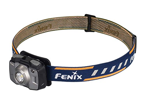 Fenix HL32R Grau - Wiederaufladbare LED-Stirnlampe mit 400 Lumen, Rotlicht, IP66 Wasserdicht, Aluminium & Kunststoff, 5 Lichtstärken, SOS & Blinklicht, 2000 mAh Li-Polymer-Akku mit USB-Ladefunktion von Fenix