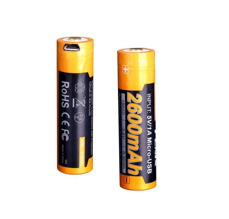 Fenix LED Taschenlampe Fenix ARB-L18-2600U 18650 LiIon Akku USB-Aufladbar geschützt 2600mAh von Fenix