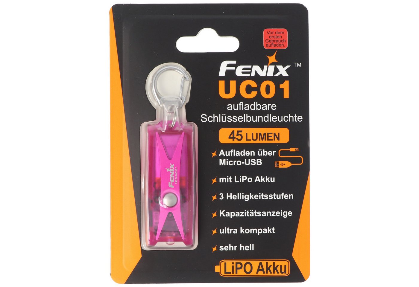Fenix LED Taschenlampe Fenix UC01 LED-Taschenlampe im lila Gehäuse, schlüsselbundleuchte mit Fenix LED Taschenlampe Fenix UC01 LED-Taschenlampe im lila Gehäuse, schlüsselbundleuchte mit von Fenix