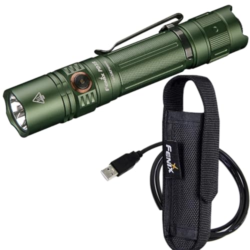 Fenix PD35 v3.0 wiederaufladbare taktische Taschenlampe, 1700 Lumen EDC mit Akku und LumenTac Organizer (grün) von Fenix