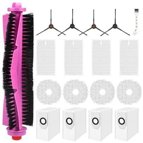 18 Stück Zubehörset für Eureka J12 Ultra Saugroboter mit 1 Hauptbürste 4 Wischtücher 4 HEPA Filter 4 Staubbeutel 4 Seitenbürsten 1 Reinigungsbürste von Fenkabs