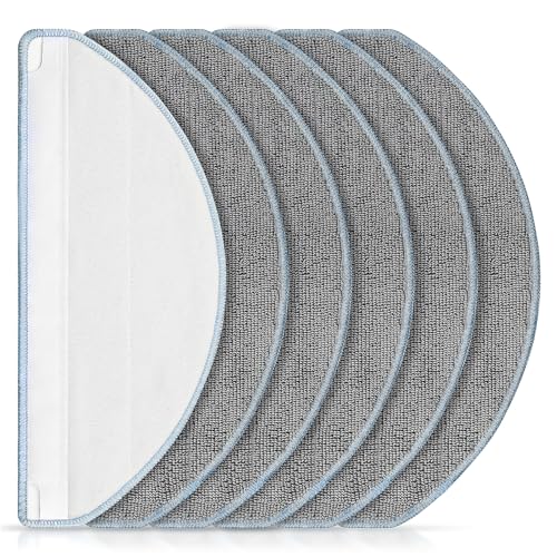 Wischmopp-Ersatz für iRobot Roomba Combo Essential Saugroboter & Mopp Y0140 / Y0110 / Q011 / Q012 / Q052, waschbare Mikrofaser-Wischpads, 6 Stück von Fenkabs