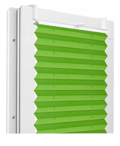 Fenster DEKOR - Plissee Klemmfix ohne Bohren Breite 40 cm x Höhe 110 cm - Fenster Plissees innen Grün - Faltrollo blickdicht - Faltrollos einfach zu montieren - Blissett Rollo von Fenster DEKOR
