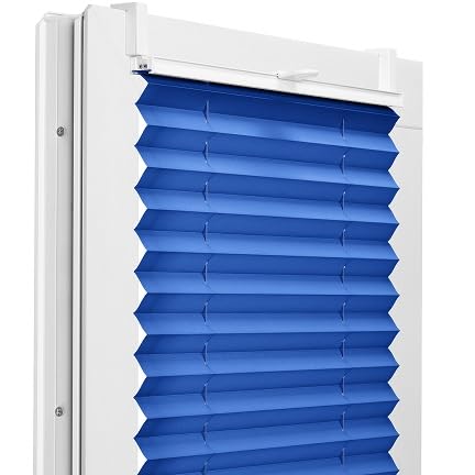 Fenster DEKOR - Plissee Klemmfix ohne Bohren Breite 55 cm x Höhe 110 cm - Fenster Plissees innen Marineblau - Faltrollo blickdicht - Faltrollos einfach zu montieren - Blissett Rollo Fenster DEKOR - Plissee Klemmfix ohne Bohren Breite 55 cm x Höhe 110 cm - Fenster Plissees innen Marineblau - Faltrollo blickdicht - Faltrollos einfach zu montieren - Blissett Rollo von Fenster DEKOR