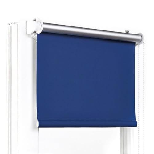 Fenster DEKOR - Rollos Für Fenster Ohne Bohren Marineblau - Verdunkelungsrollo B72 x H120 cm - Klemmrollo Verdunkelung - Fensterrollo Für Balkontüren - Verdunklungsrollo Leicht Zu Installieren von Fenster DEKOR