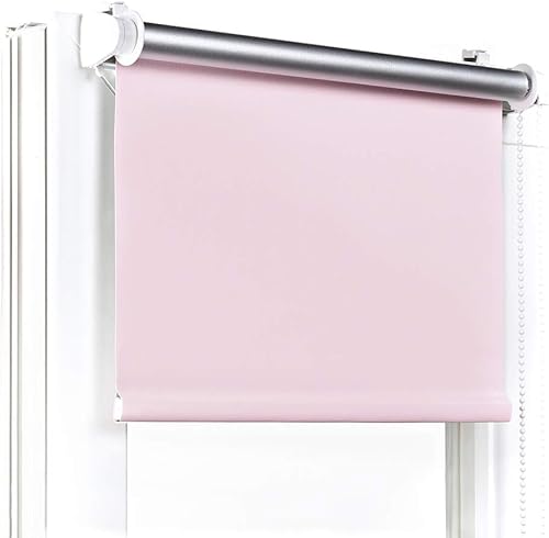 Fenster DEKOR - Rollos Für Fenster Ohne Bohren Bleich rosa - Verdunkelungsrollo B35 x H150 cm - Klemmrollo Verdunkelung - Fensterrollo Für Balkontüren - Verdunklungsrollo Leicht Zu Installieren von Fenster DEKOR