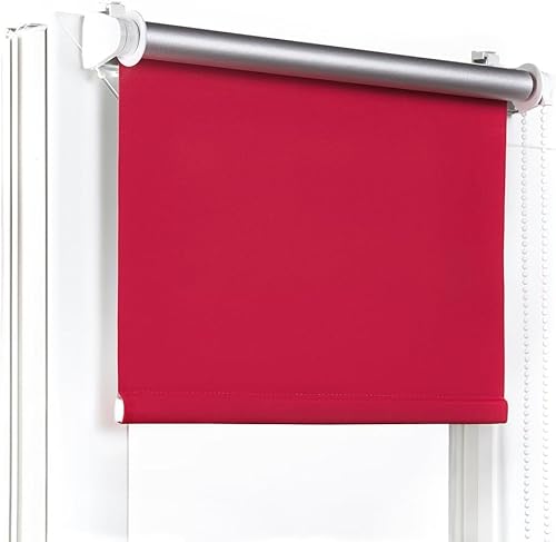 Fenster DEKOR - Rollos Für Fenster Ohne Bohren Rot - Verdunkelungsrollo B90 x H120 cm - Klemmrollo Verdunkelung - Fensterrollo Für Balkontüren - Verdunklungsrollo Leicht Zu Installieren - Klemmfix Fenster DEKOR - Rollos Für Fenster Ohne Bohren Rot - Verdunkelungsrollo B90 x H120 cm - Klemmrollo Verdunkelung - Fensterrollo Für Balkontüren - Verdunklungsrollo Leicht Zu Installieren - Klemmfix von Fenster DEKOR