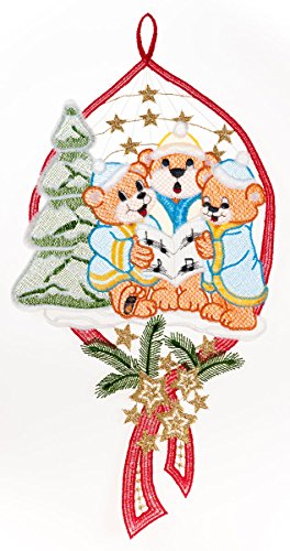 Fensterbild Bärchen farbig 22 x 40 cm aus Plauener Spitze Fensterdeko Fensterschmuck Bilder Handarbeit Deko Fenster Fensterbild Bärchen farbig 22 x 40 cm aus Plauener Spitze Fensterdeko Fensterschmuck Bilder Handarbeit Deko Fenster von Fensterdekoration