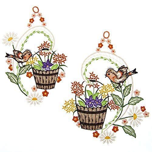 Plauener Spitze Fensterbild Frühling 2er Set farbig Fensterdeko Fensterschmuck Bilder Handarbeit Deko Fenster Plauener Spitze Fensterbild Frühling 2er Set farbig Fensterdeko Fensterschmuck Bilder Handarbeit Deko Fenster von Fensterdekoration
