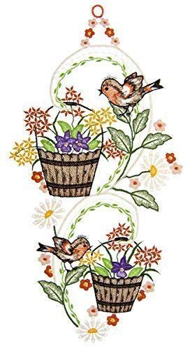 Plauener Spitze Fensterbild "Frühling" farbig Fensterdeko Fensterschmuck Bilder Handarbeit Deko Fenster Plauener Spitze Fensterbild "Frühling" farbig Fensterdeko Fensterschmuck Bilder Handarbeit Deko Fenster von Fensterdekoration