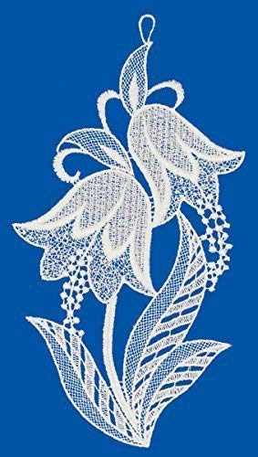 Fensterbild Glockenblume Ecru 15 x 26 cm aus Plauener Spitze Fensterdeko Fensterschmuck Bilder Handarbeit Deko Fenster Fensterbild Glockenblume Ecru 15 x 26 cm aus Plauener Spitze Fensterdeko Fensterschmuck Bilder Handarbeit Deko Fenster von Fensterdekoration