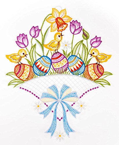 Fensterbild Osterwiese farbig 23 x 29 cm aus Plauener Spitze Fensterdeko Fensterschmuck Bilder Handarbeit Deko Fenster Fensterbild Osterwiese farbig 23 x 29 cm aus Plauener Spitze Fensterdeko Fensterschmuck Bilder Handarbeit Deko Fenster von Fensterdekoration