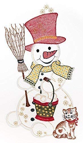 Plauener Spitze Fensterbild "Schneemann mit Katze" farbig Fensterdeko Fensterschmuck Bilder Handarbeit Deko Fenster Plauener Spitze Fensterbild "Schneemann mit Katze" farbig Fensterdeko Fensterschmuck Bilder Handarbeit Deko Fenster von Fensterdekoration