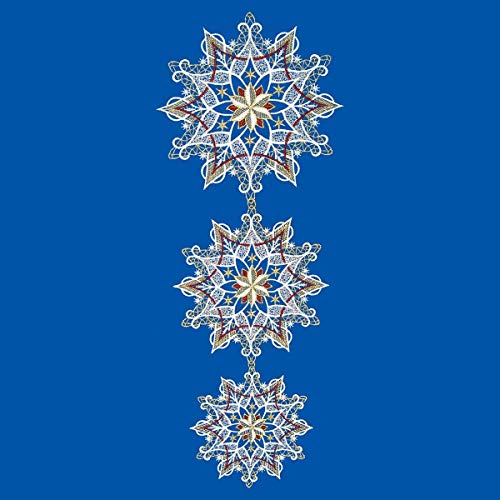Plauener Spitze Fensterbild "Sternen-Trio" farbig Fensterdeko Fensterschmuck Bilder Handarbeit Deko Fenster Plauener Spitze Fensterbild "Sternen-Trio" farbig Fensterdeko Fensterschmuck Bilder Handarbeit Deko Fenster von Fensterdekoration