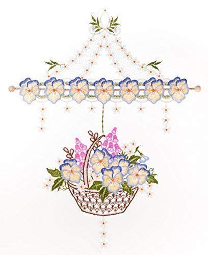 Fensterbild Windspiel Stiefmütterchen farbig 25 x 34 cm aus Plauener Spitze Fensterdeko Fensterschmuck Bilder Handarbeit Deko Fenster Fensterbild Windspiel Stiefmütterchen farbig 25 x 34 cm aus Plauener Spitze Fensterdeko Fensterschmuck Bilder Handarbeit Deko Fenster von Fensterdekoration