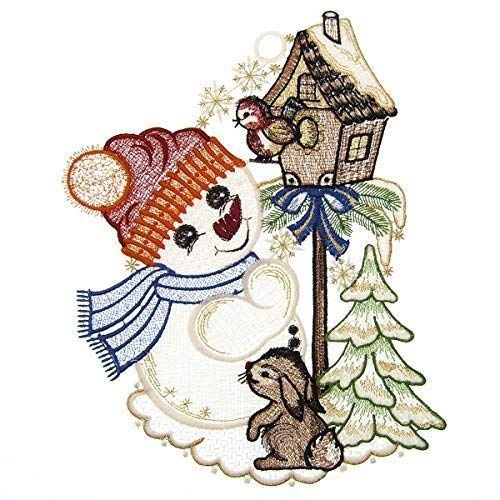 Fensterbild Süßer Schneemann farbig 21 x 29 cm aus Plauener Spitze Fensterdeko Fensterschmuck Bilder Handarbeit Deko Fenster Fensterbild Süßer Schneemann farbig 21 x 29 cm aus Plauener Spitze Fensterdeko Fensterschmuck Bilder Handarbeit Deko Fenster von Fensterdekoration
