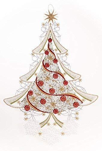 Plauener Spitze Fensterbild "Weihnachtsbaum" farbig Fensterdeko Fensterschmuck Bilder Handarbeit Deko Fenster Plauener Spitze Fensterbild "Weihnachtsbaum" farbig Fensterdeko Fensterschmuck Bilder Handarbeit Deko Fenster von Fensterdekoration