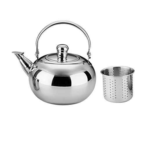 Fenteer Teekessel, 1.6L, Oval, Edelstahl, Silber, Stilvoll, Whistling Sound: Nein von Fenteer