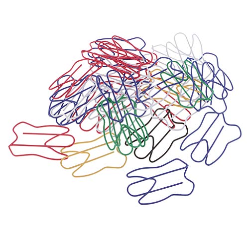 Fenteer 30pcs Farbige Papierklammern Zahnförmige Büroklammern Motiv Aktenklammern Klammern Briefklammern von Fenteer