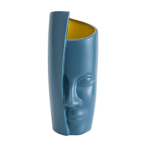 Abstrakte Gesicht Vase Pflanzer, Vase Tisch Getrocknete Vase Mittelstücke für, Party, wohnkultur, Blue Style2 von Fenteer