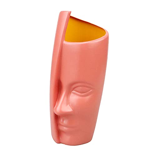 Abstrakte Gesicht Vase Pflanzer, Vase Tisch Getrocknete Vase Mittelstücke für, Party, wohnkultur, Pink Style2 von Fenteer